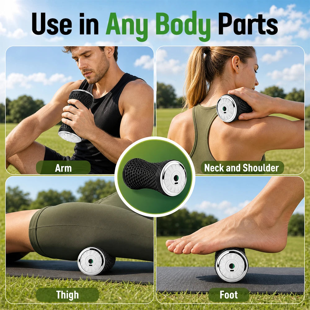 Electric Vibrating Massage Roller for Deep Muscle Recovery and Relief