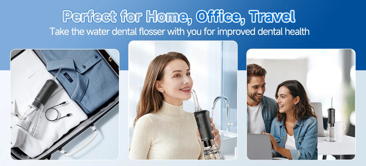 Portable Sonic Electric Toothbrush and Oral Water Flosser Hygiene Set