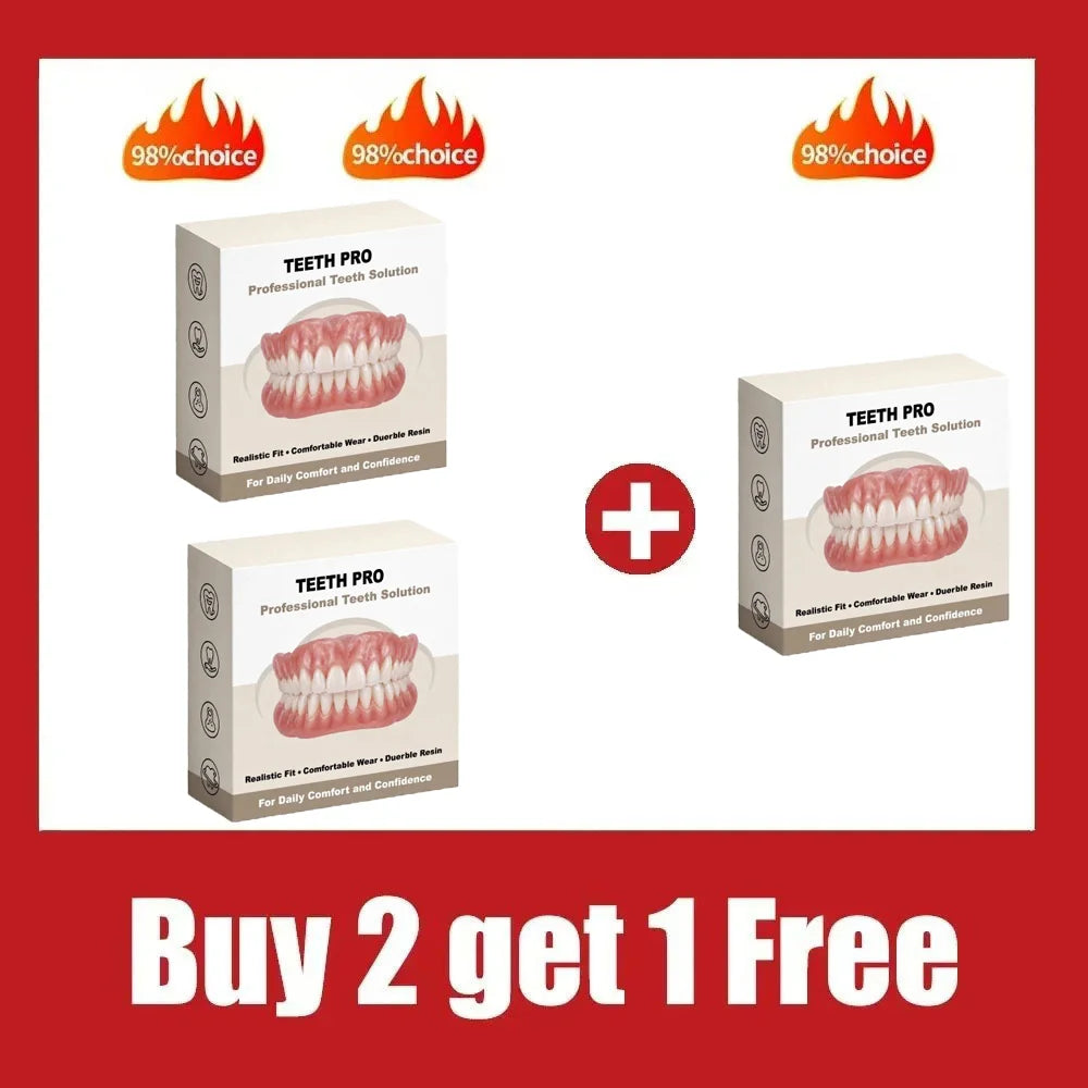 Instant Snap-On Smile Veneers for Natural Looking Upper and Lower Teeth