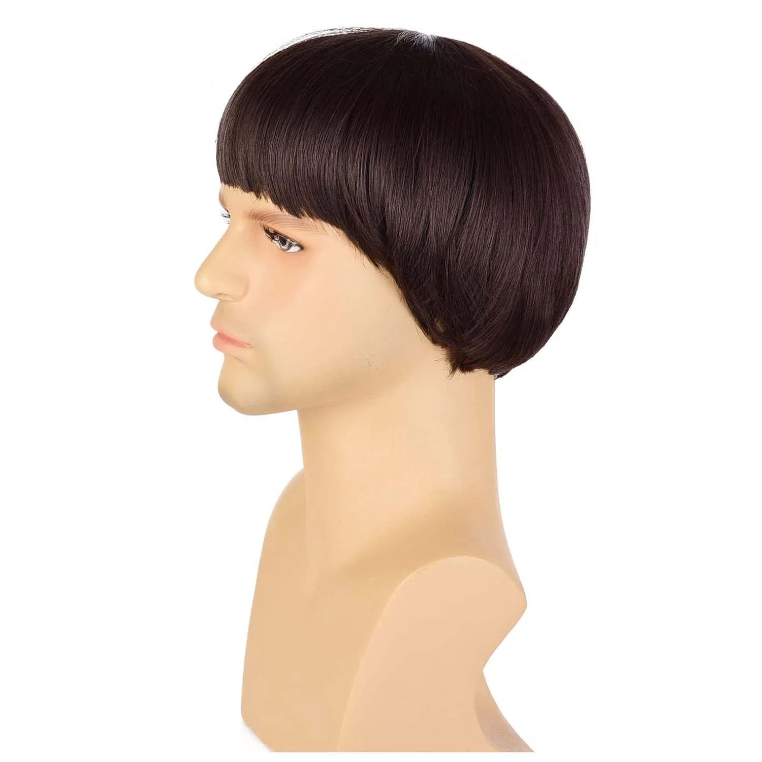 Short Bowl Cut Synthetic Cosplay Wig for Parties and Anime Costumes - 3