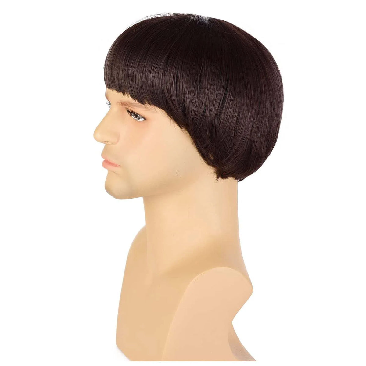 Short Bowl Cut Synthetic Cosplay Wig for Parties and Anime Costumes