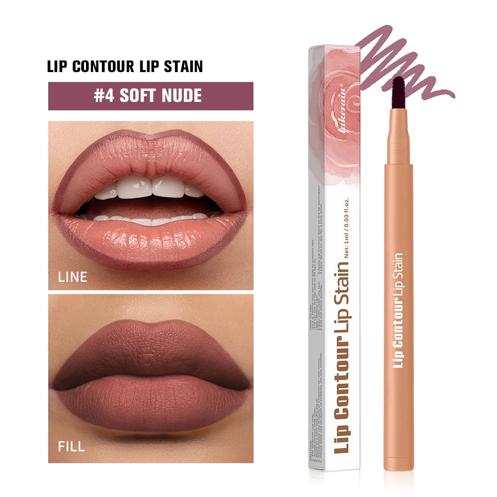 Dual-Sided Long-Lasting Lip Contour Stain and Liner Pen