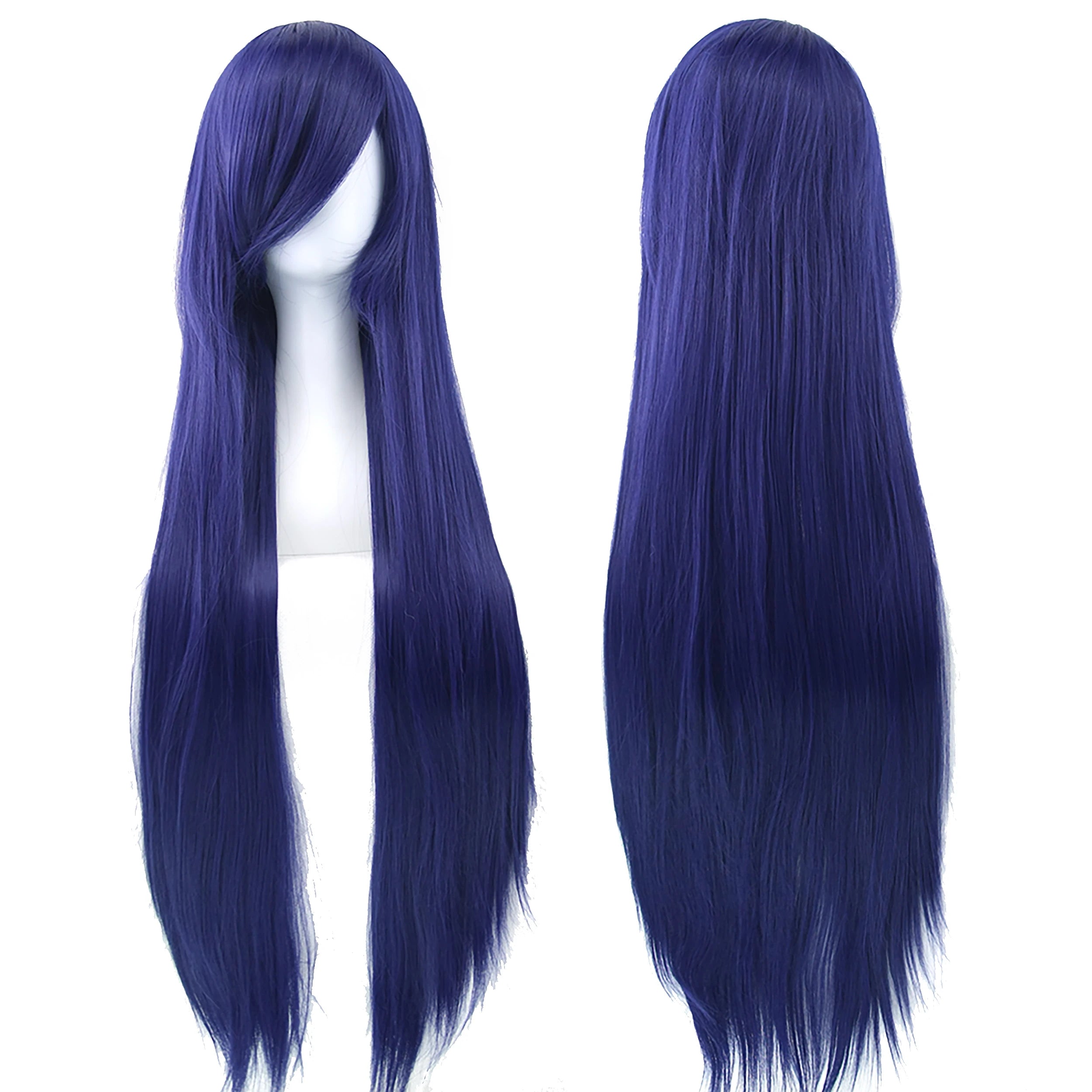 80cm Long Straight Synthetic Wig for Cosplay and Costume Parties - 21