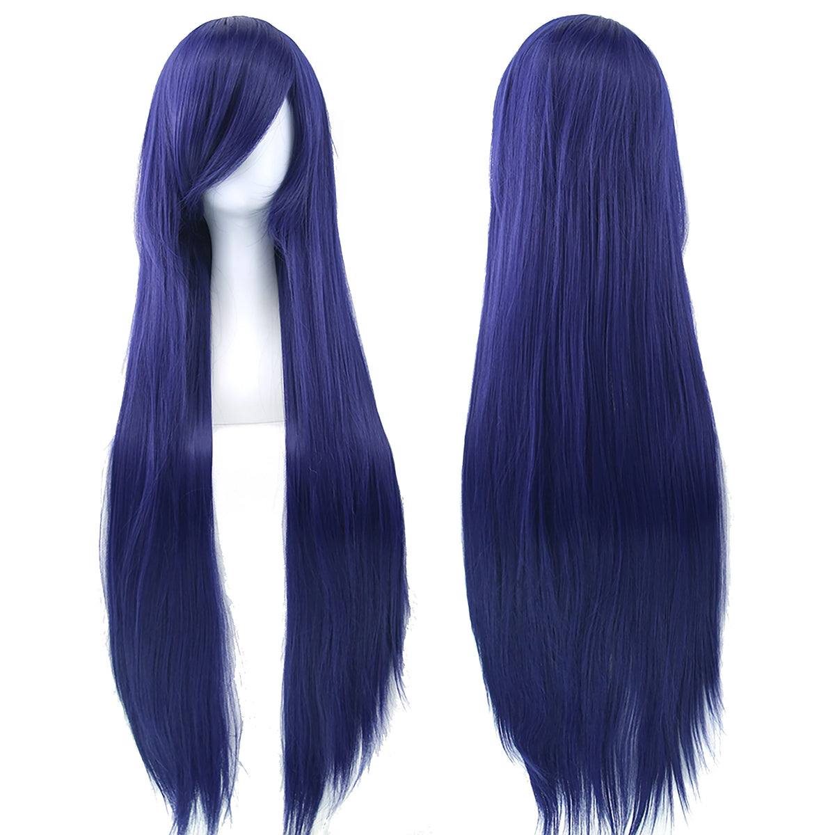 80cm Long Straight Synthetic Wig for Cosplay and Costume Parties