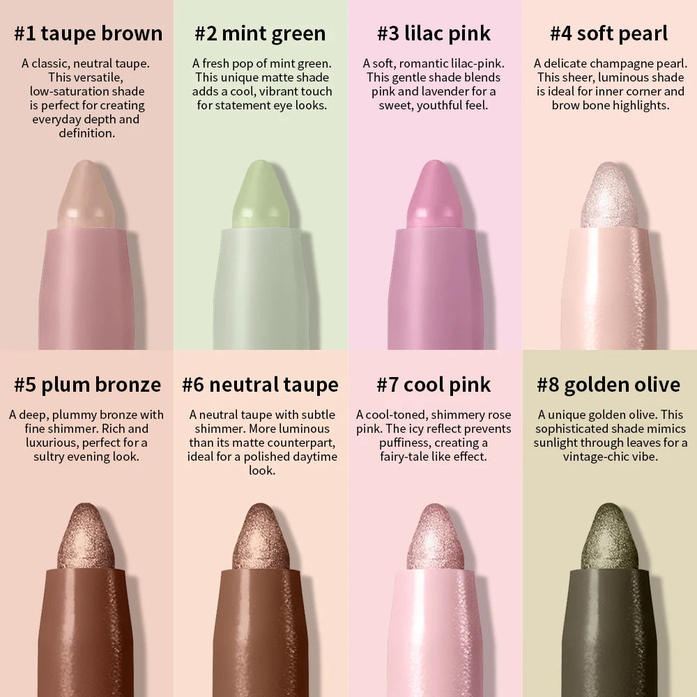 Waterproof Cream Eyeshadow Pencil for Long-Lasting Eye Makeup - 4