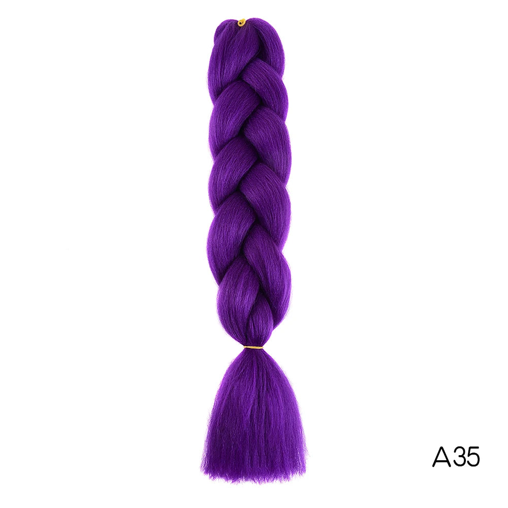 24-Inch Long Synthetic Jumbo Braiding Hair Extensions - 33