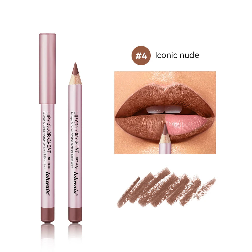 Waterproof Matte Lip Liner Pencil Set for Long-Lasting Defined Lips