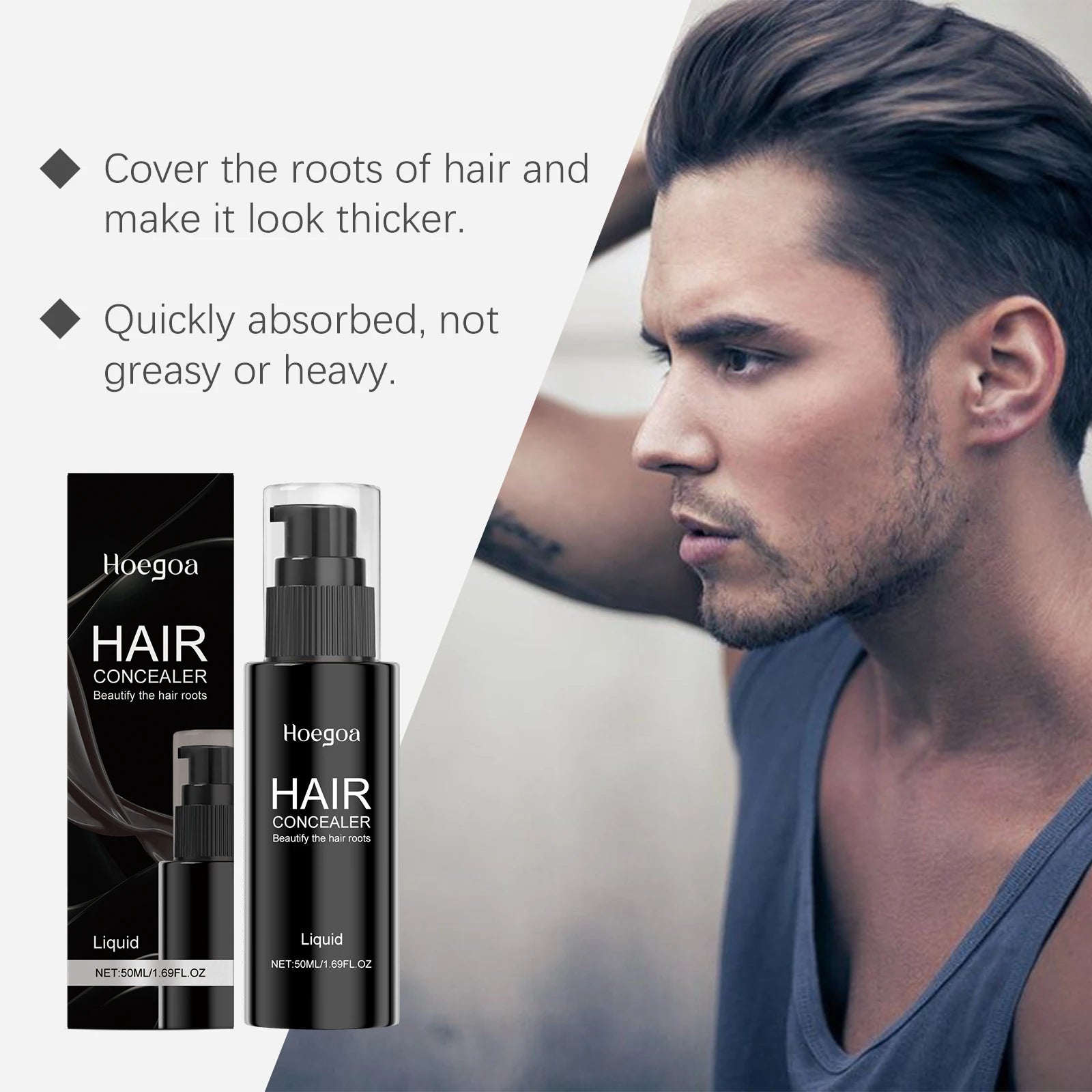 Instant Hair Concealer and Root Cover Up for Thicker Fuller Looking Hair - 11