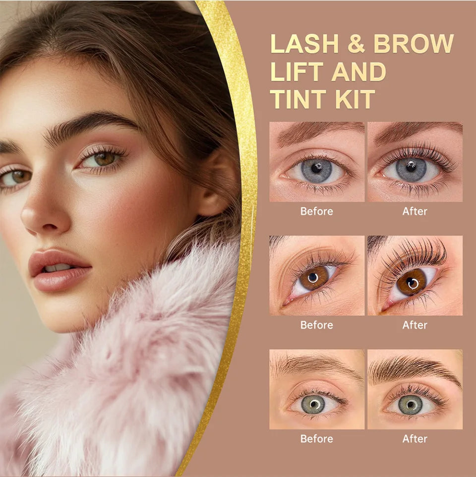 Professional Eyelash and Eyebrow Lift and Tint Kit for Salon and Home - 9