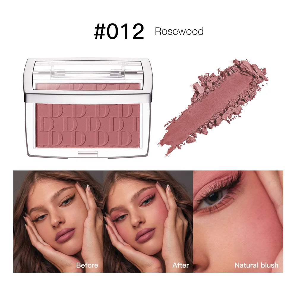 Matte Embossed Blusher Palette for a Natural Long-Lasting Glow - 23