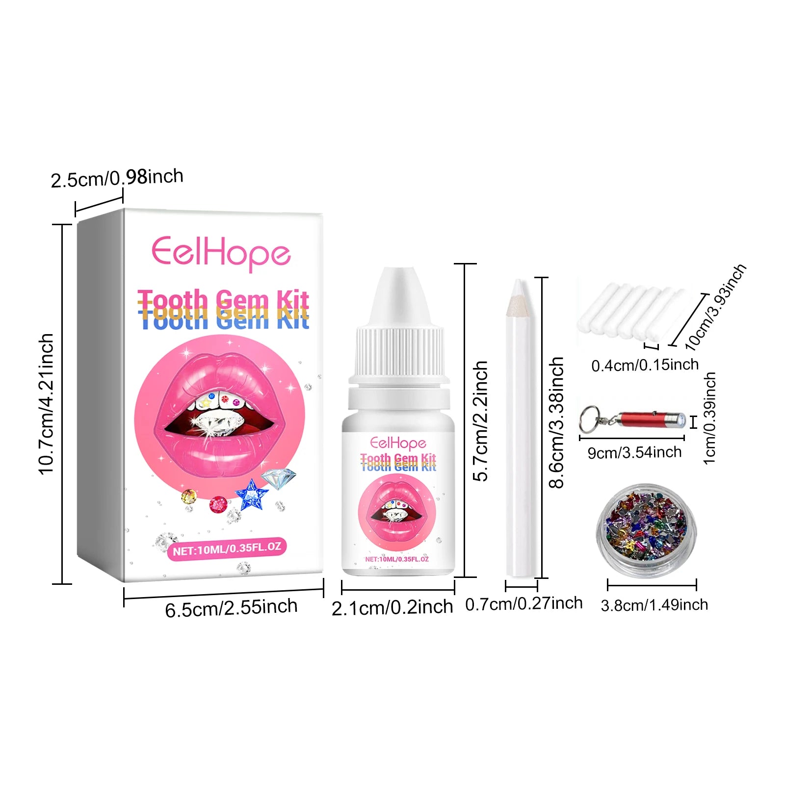 Professional DIY Tooth Gem Kit for Sparkling Dental Jewelry Decoration - 8