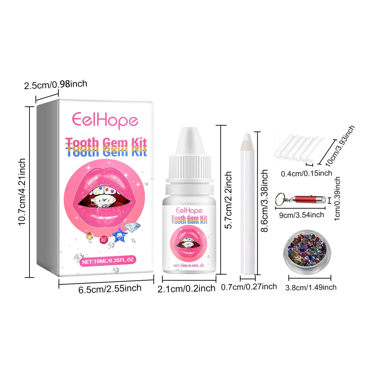 Professional DIY Tooth Gem Kit for Sparkling Dental Jewelry Decoration