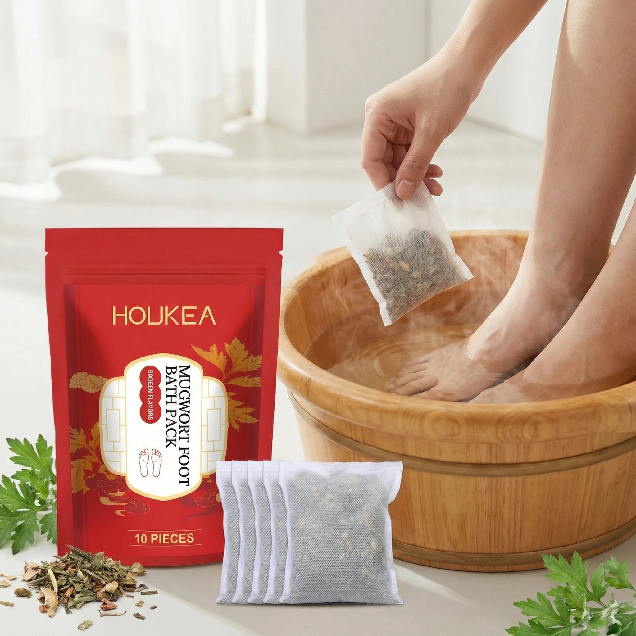 Herbal Mugwort Foot Bath Soak for Relaxation and Sleep Support - 4