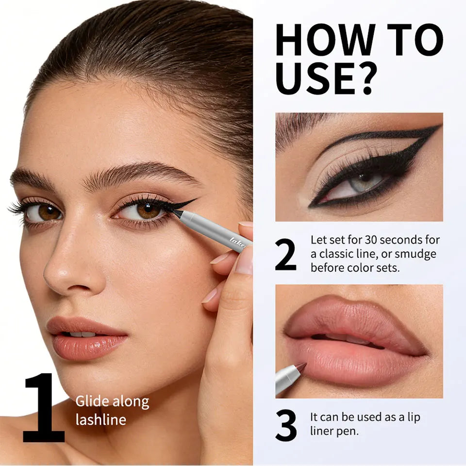Waterproof Long-Lasting Eyeliner Pencil for Precise Smokey Eye Makeup - 16