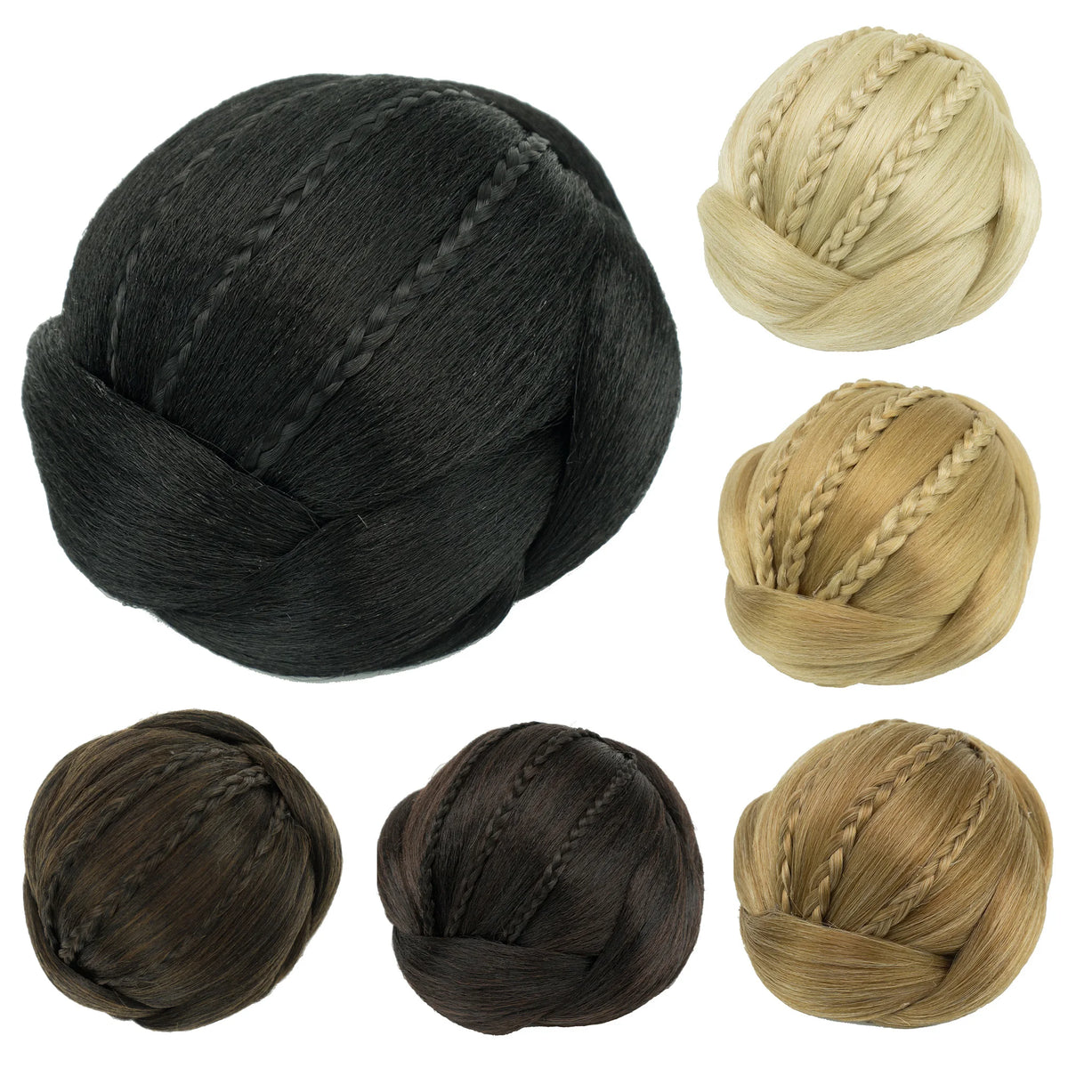 Synthetic Braided Donut Chignon Hair Bun Extension for Elegant Updos