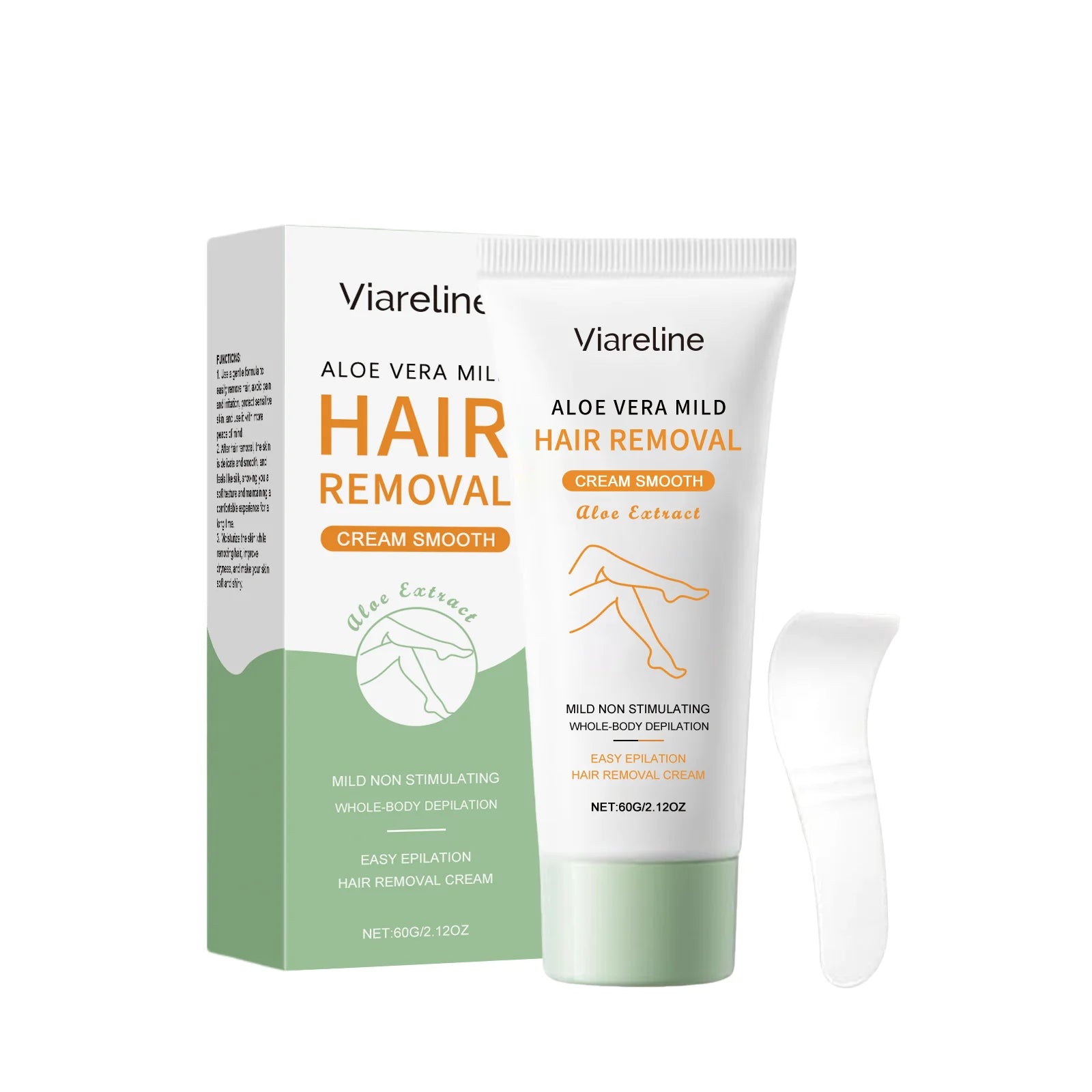 Aloe Vera Painless Hair Removal Cream for Smooth Whole Body Skin - 14