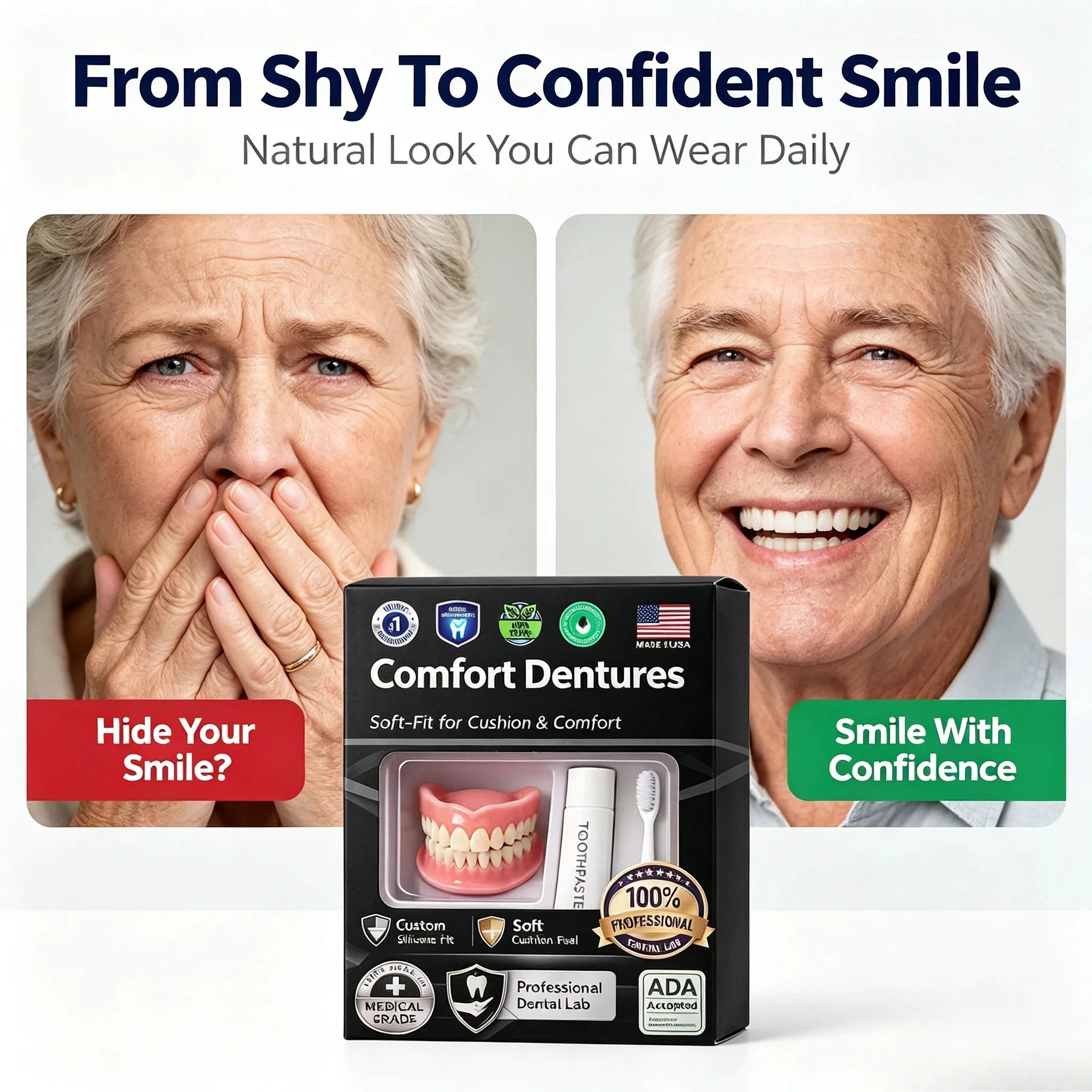Moldable Silicone Cosmetic Teeth for Instant Natural Smile Restoration - 3