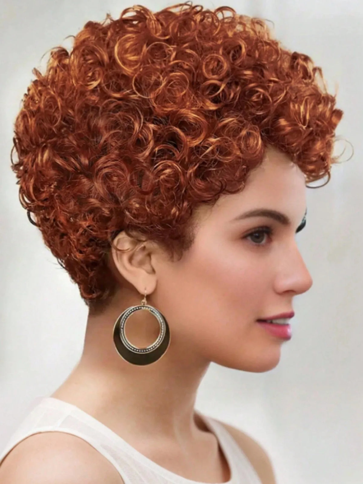 Short Curly Pixie Cut Synthetic Wig for Daily Wear