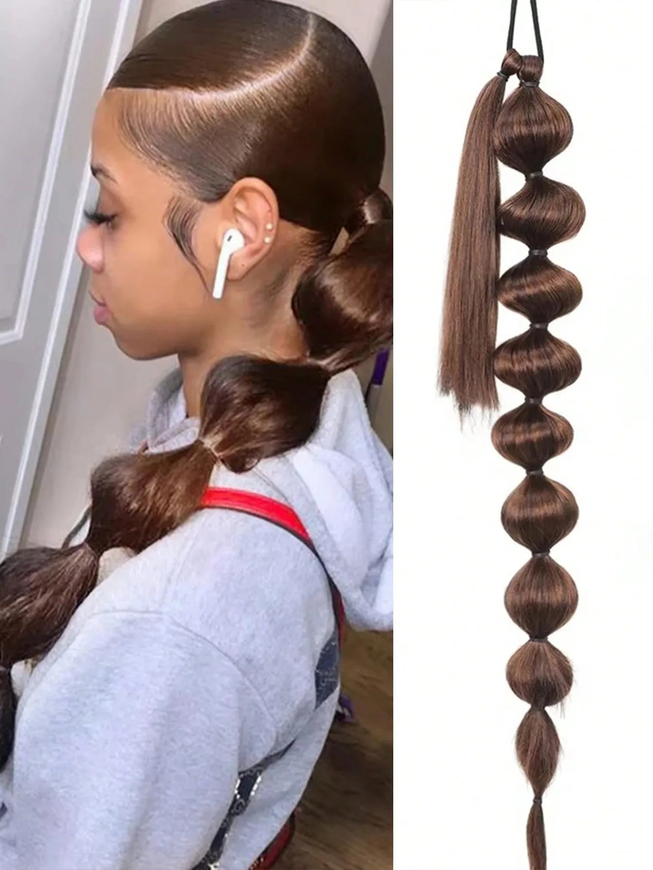 Synthetic Bubble Ponytail Hair Extension for Instant Volume - 15