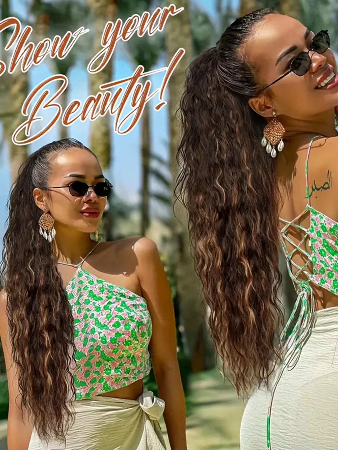 26-Inch Curly Wavy Claw Clip Ponytail Extension - 5