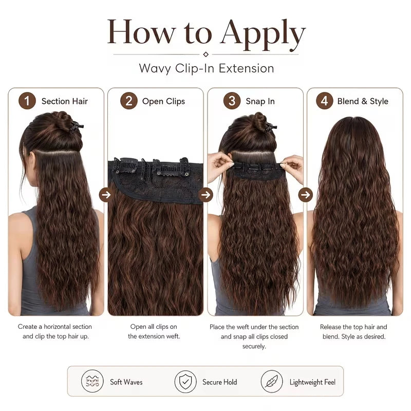 24-Inch Kinky Curly Clip-In Hair Extensions