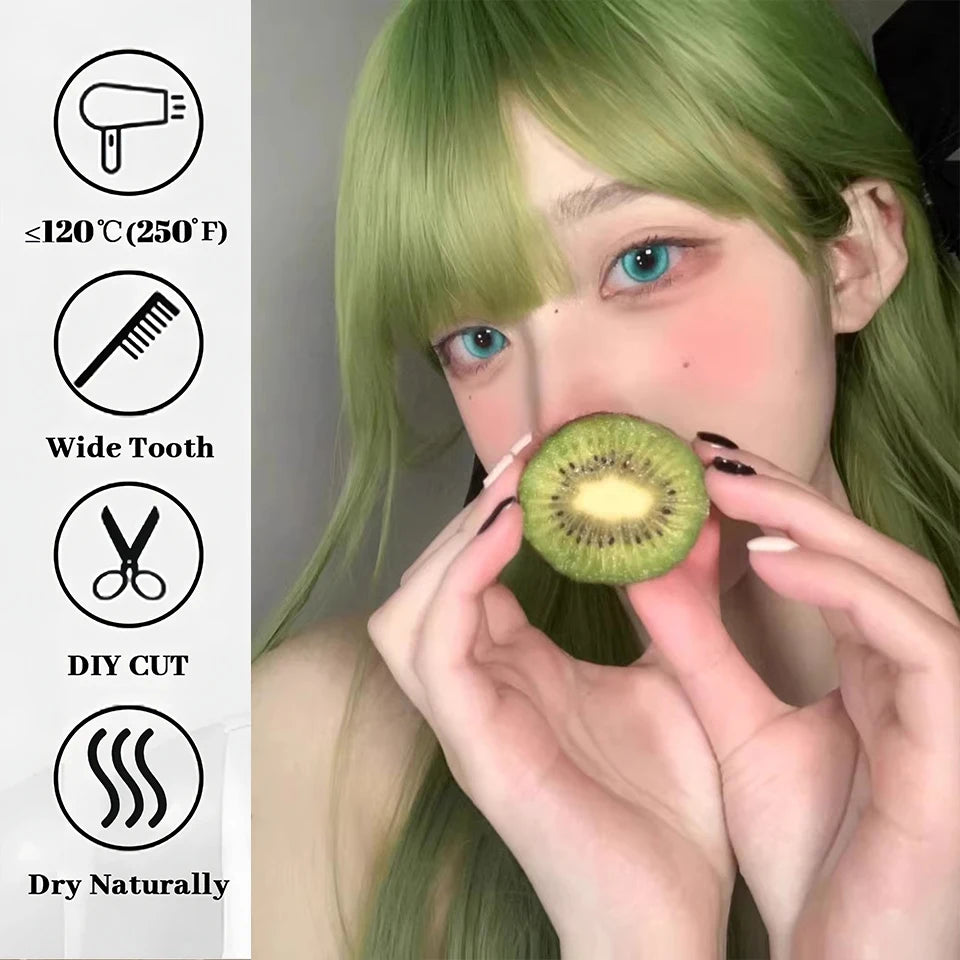 Long Wavy Ash Blonde Synthetic Wig with Bangs - 17