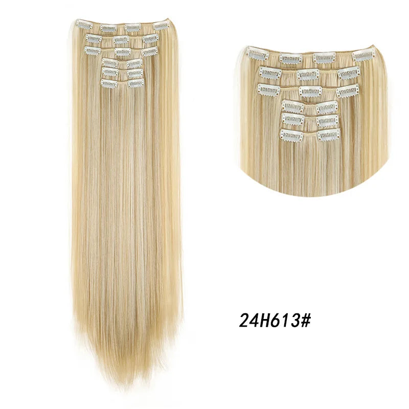 Long Curly Clip-In Hair Extensions for Instant Volume and Length - 48