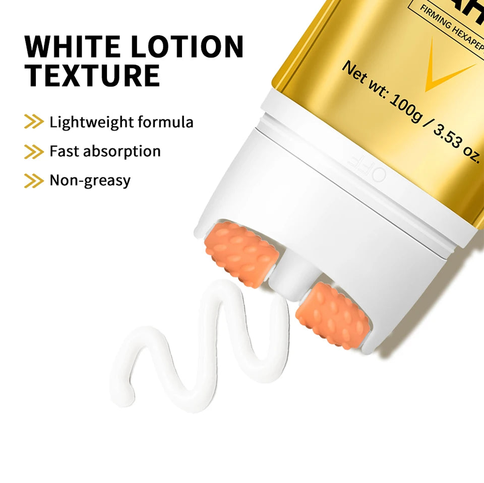 Firming and Lifting Neck Cream with Built-in Roller for Smooth Skin