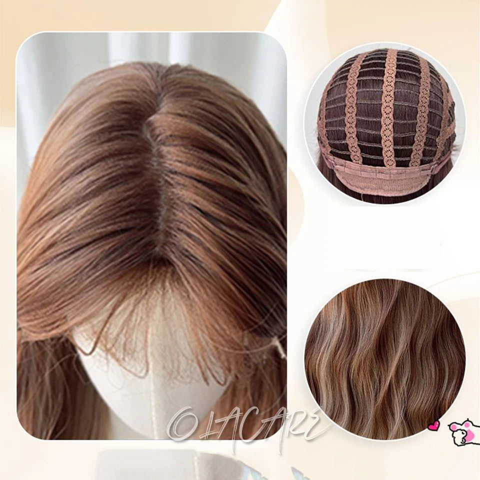 Long Straight Synthetic Wig with Bangs for Cosplay and Parties - 18