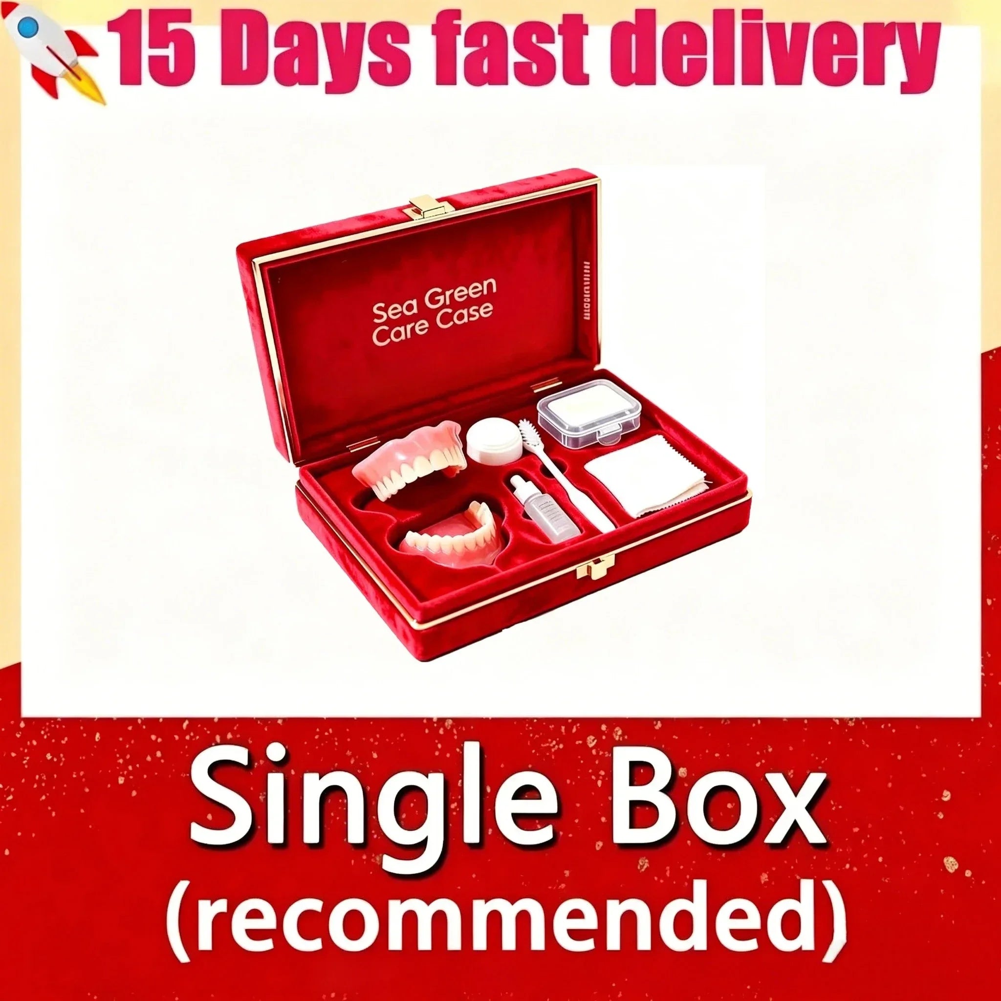 Comfortable Silicone Dentures for Adults Full Mouth Replacement Set - 16