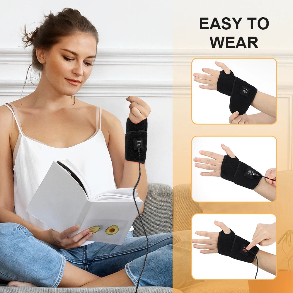 Infrared Red Light Therapy Wrist Brace for Pain Relief and Joint Support - 9