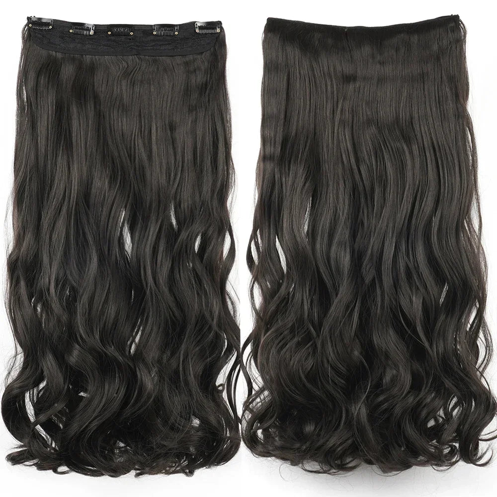 Wavy Clip-In Synthetic Hair Extensions for Instant Volume - 22