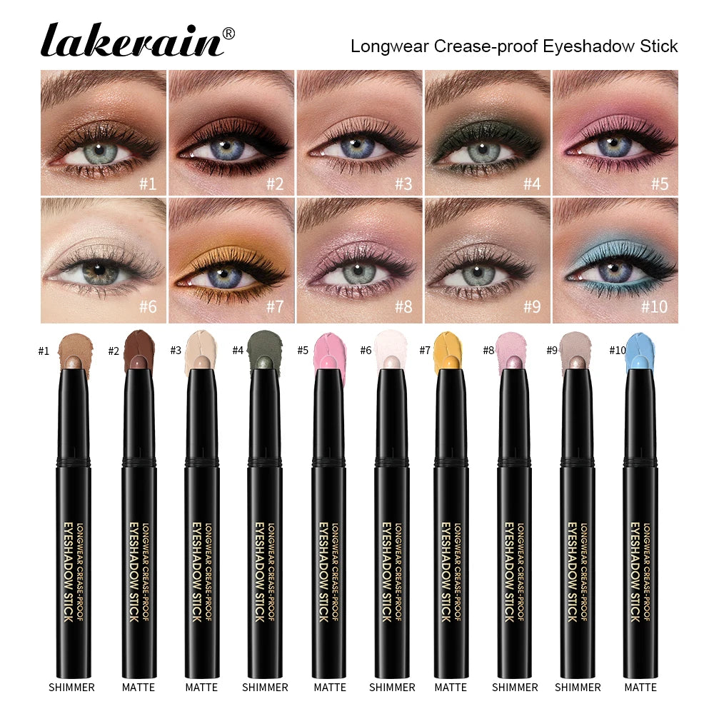 Long-Lasting Waterproof Shimmer and Matte Eyeshadow Pencil - 1