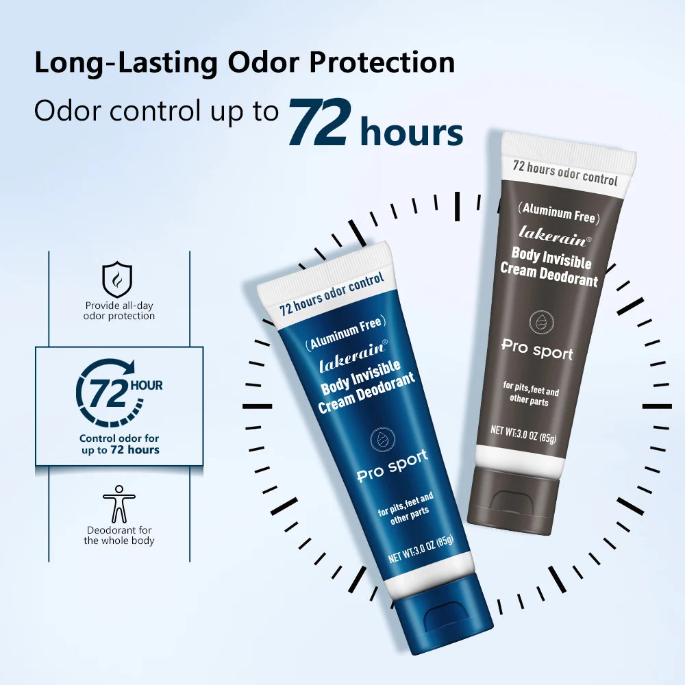 All-Day Invisible Body Deodorant Cream for Full Body Odor Protection - 3