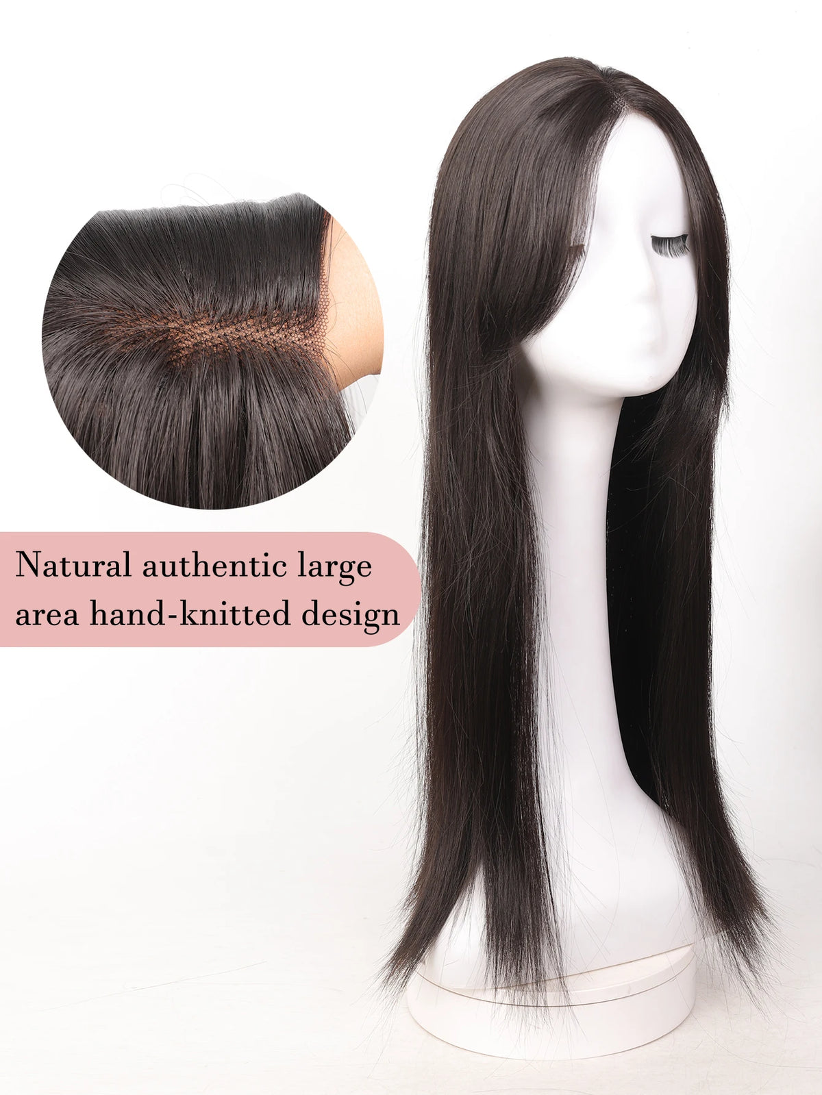 Clip-In Hair Topper with Bangs for Volume and Hair Coverage