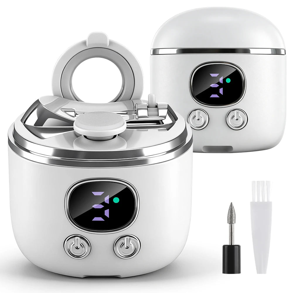 Automatic Electric Nail Clipper with LED Magnifier for Seniors and Adults