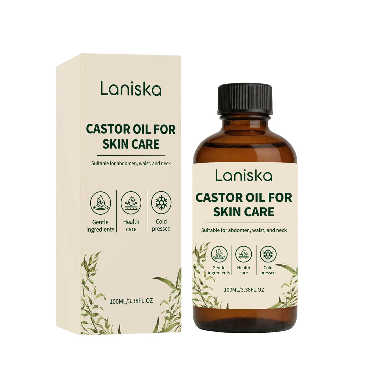 Cold Pressed Castor Oil for Skin Hydration and Body Massage