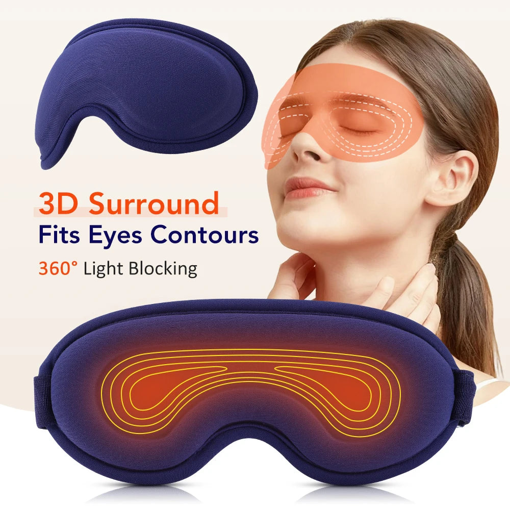 Heated Eye Massage Mask with Vibration for Stress Relief and Sleep