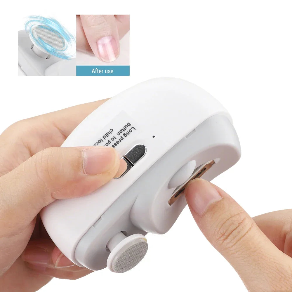 Electric Automatic Nail Clipper with Built-in Light for Safe Trimming - 1