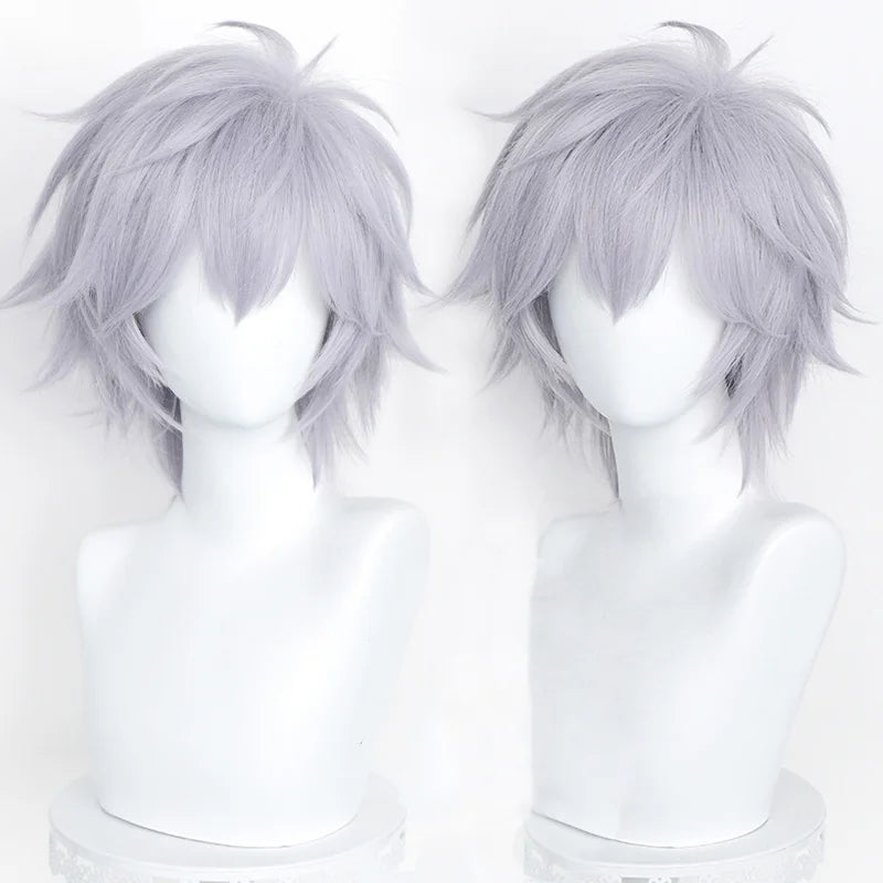 Short Silver Grey Anime Cosplay Wig