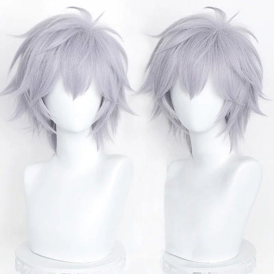 Short Silver Grey Anime Cosplay Wig