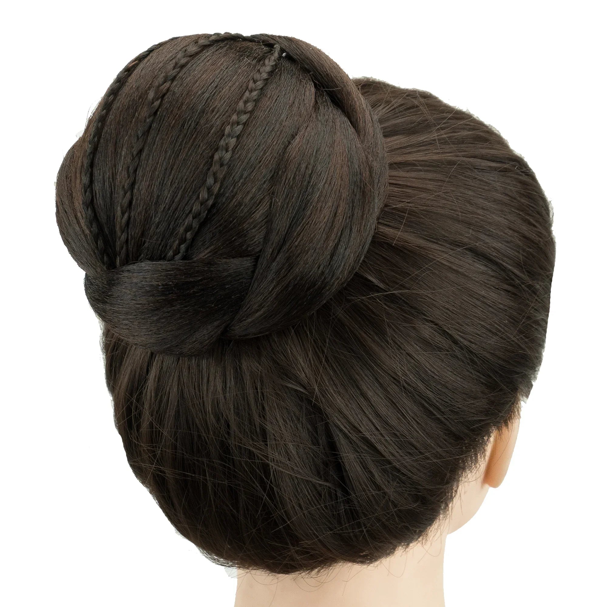 Synthetic Braided Donut Chignon Hair Bun Extension for Elegant Updos - 8