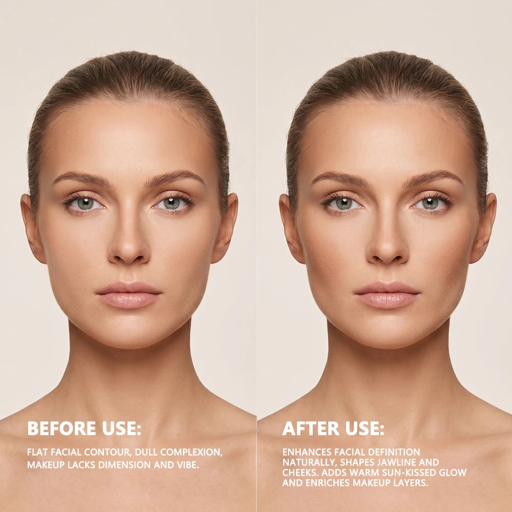 Soft Matte Bronzer Powder for Natural Face Contouring and Sculpting - 4