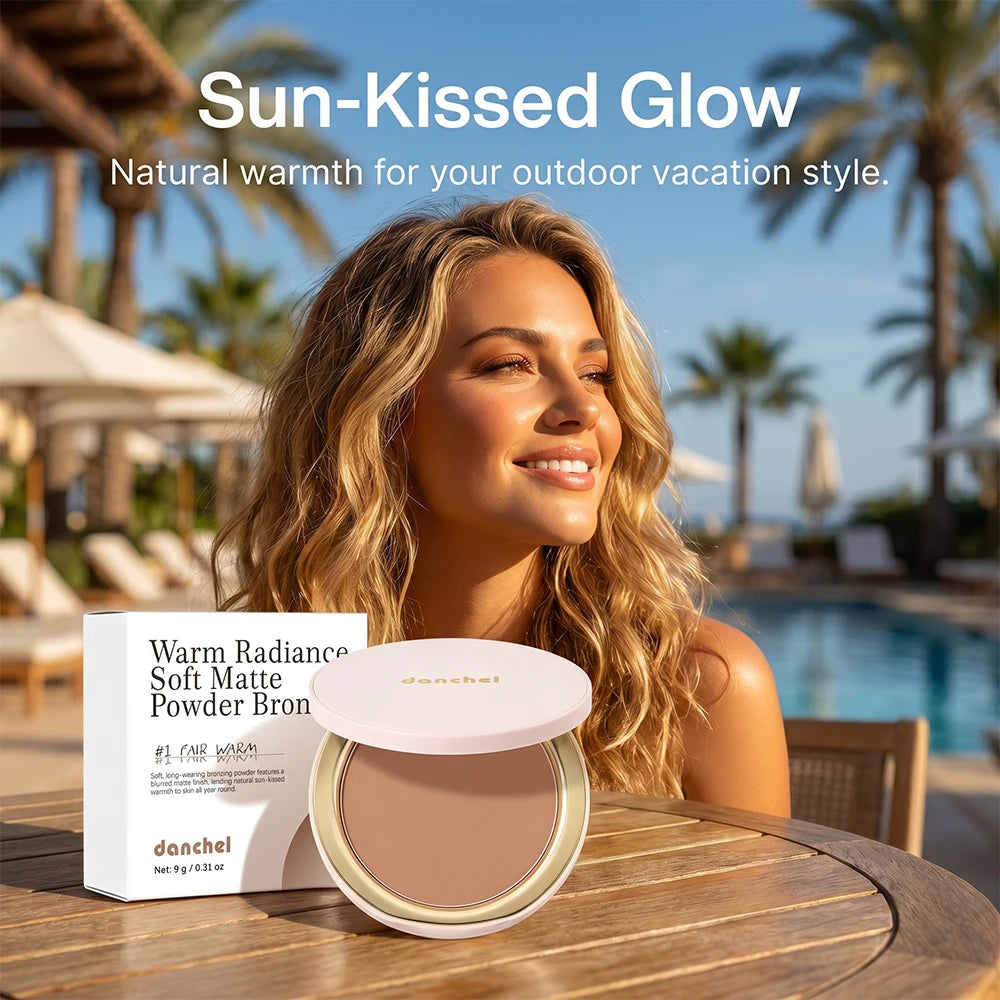 Buildable Soft Matte Bronzer Powder for Natural Face Contouring