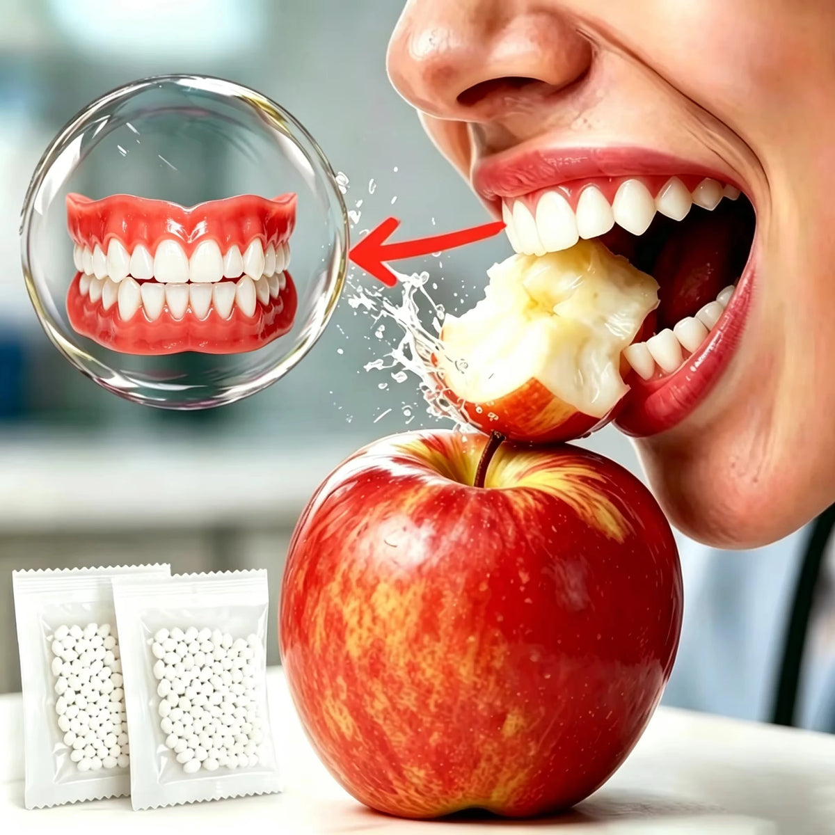 Comfortable Soft Silicone Realistic Dentures for a Bright Confident Smile