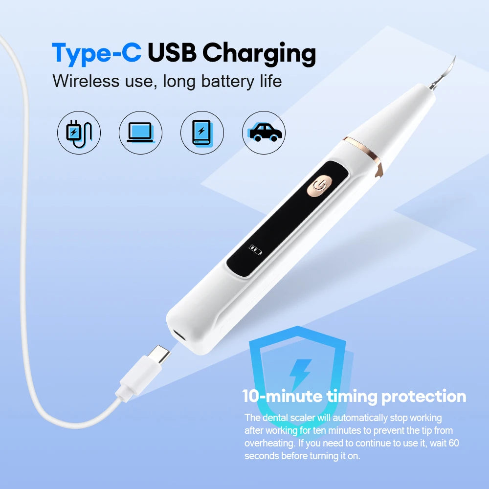 Ultrasonic Electric Teeth Tartar and Plaque Remover for Home Dental Care - 9
