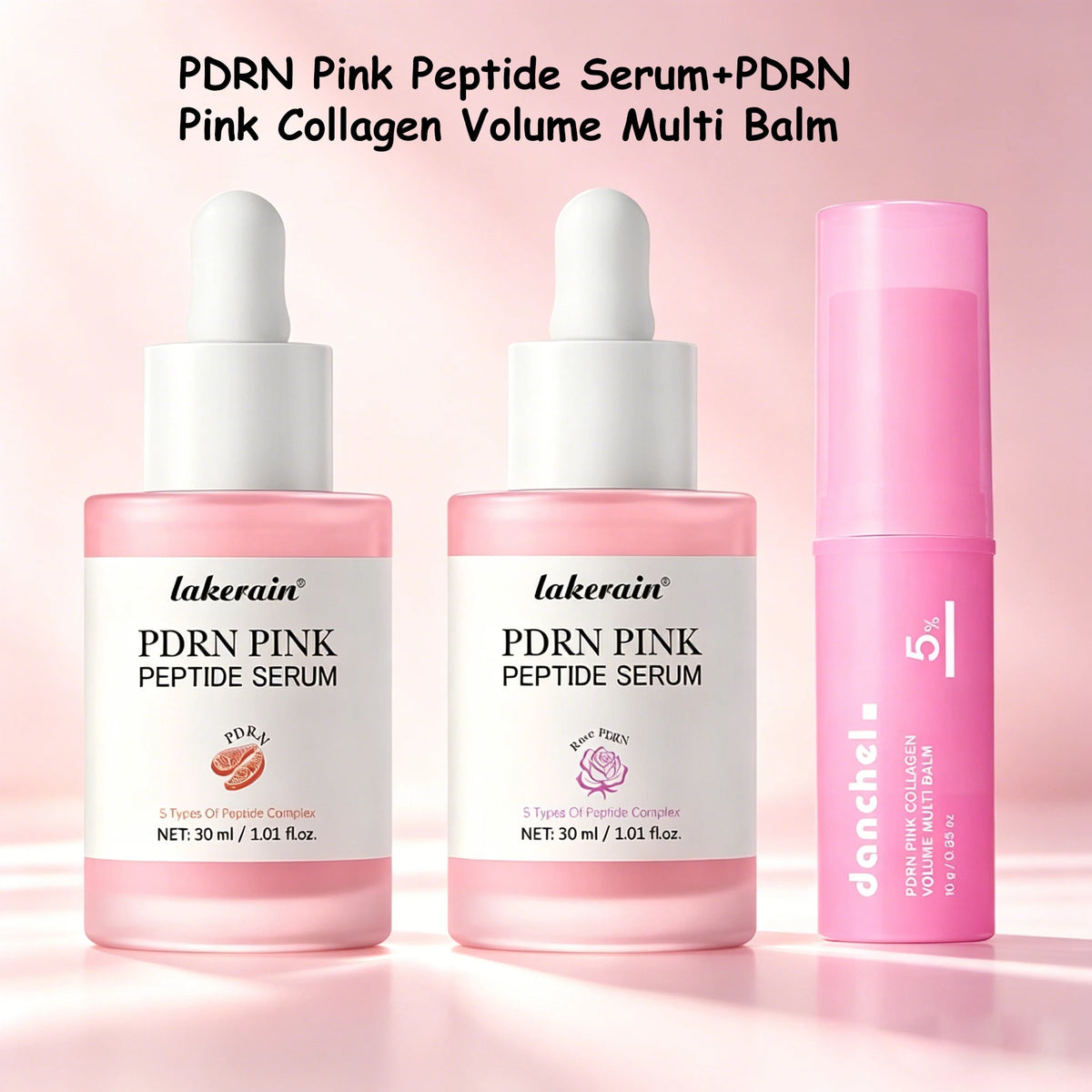 Salmon PDRN Peptide Serum and Collagen Volume Balm Set for Radiant Skin