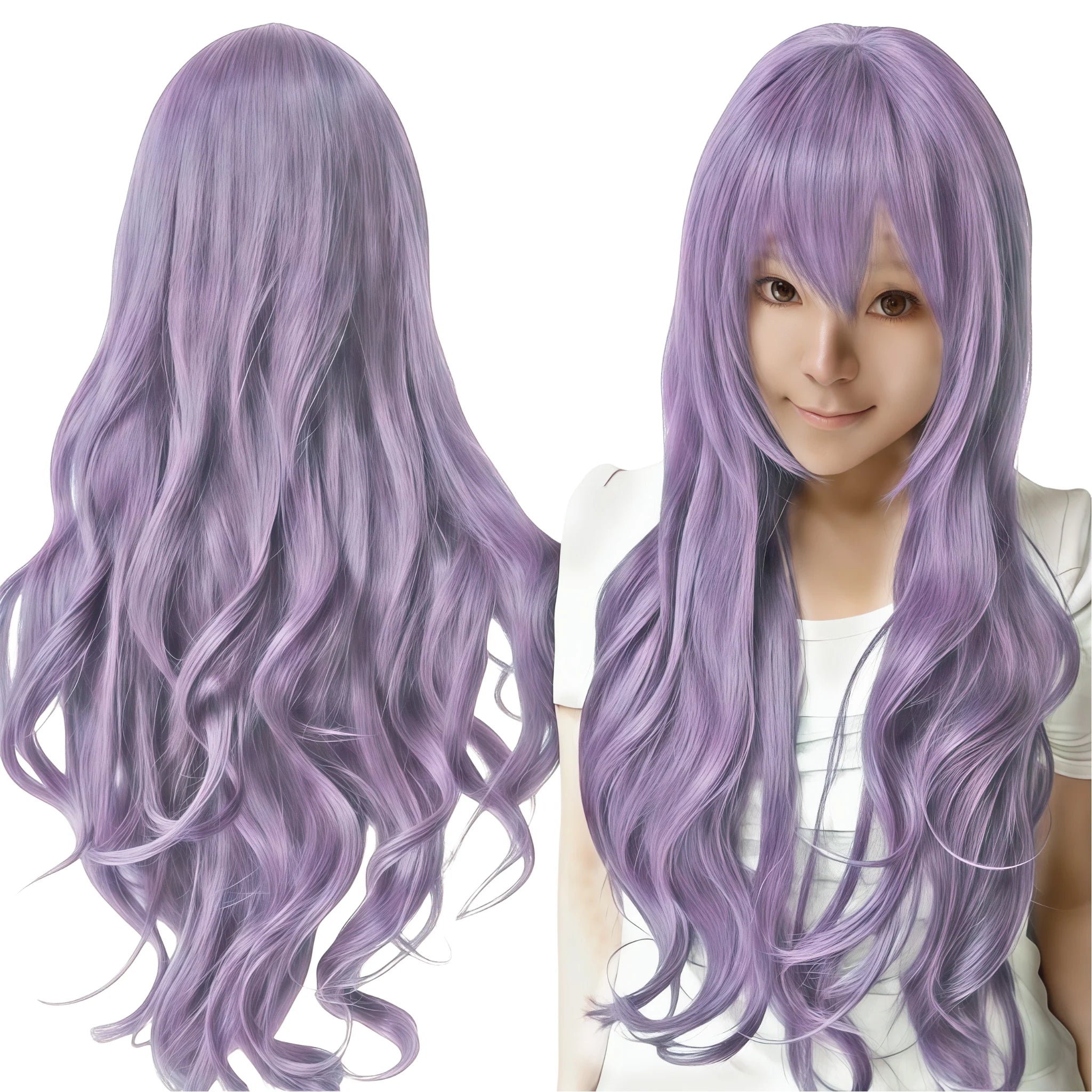 Long Wavy Synthetic Cosplay Wig for Halloween and Costume Parties - 45