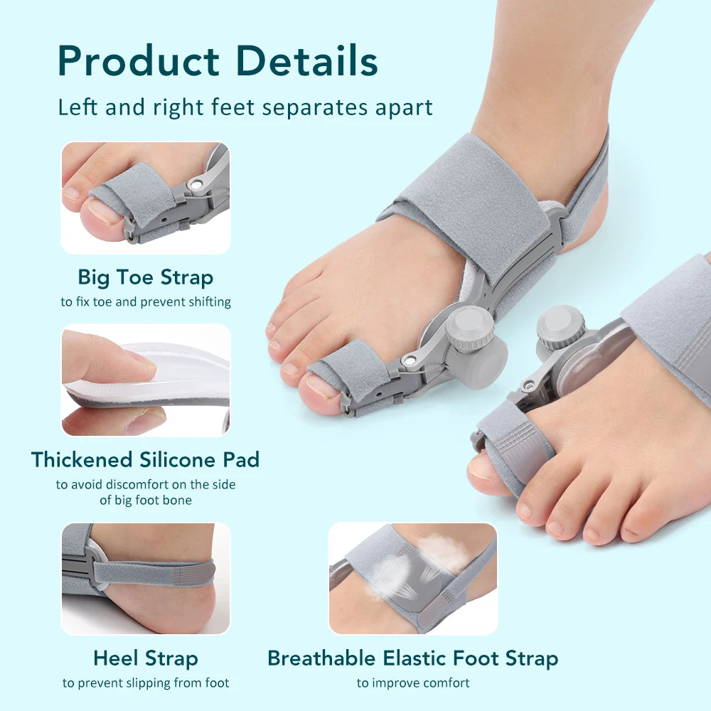 Adjustable Orthopedic Bunion Corrector for Painless Toe Alignment