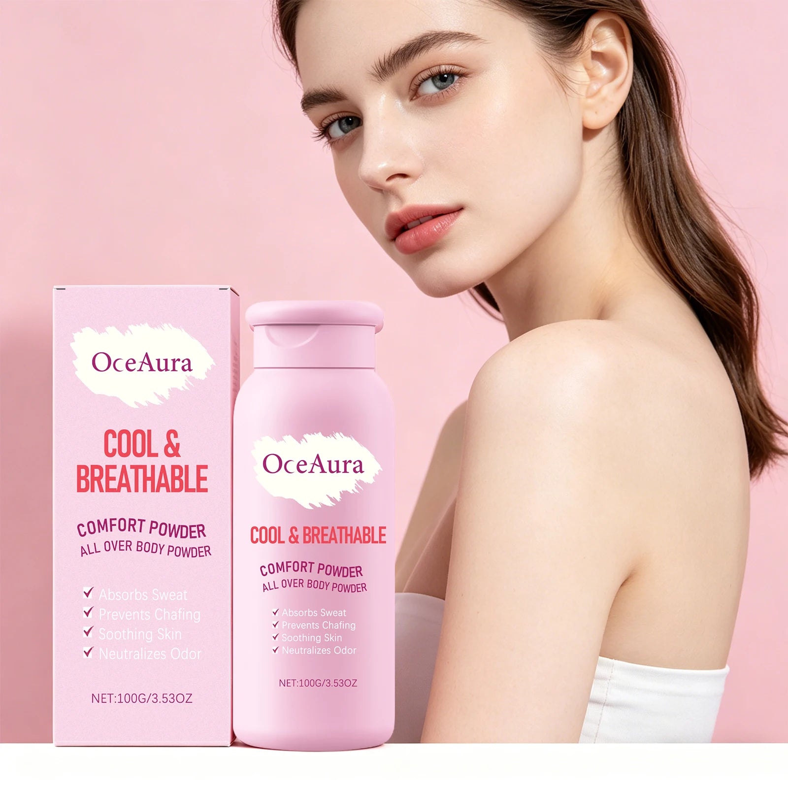Cooling Sweat-Absorbent Full Body Comfort Powder for Daily Skin Freshness - 2
